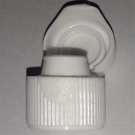 Pp White 8mm Polypropylene Flip Top Cap For Use To Seal Or Close A