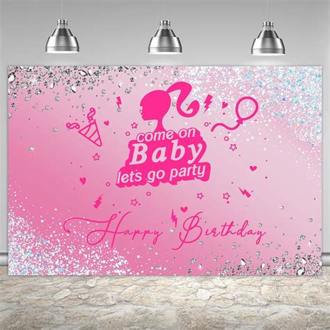 Lofaris 6x4ft Pink Girl Happy Birthday Backdrop Come On