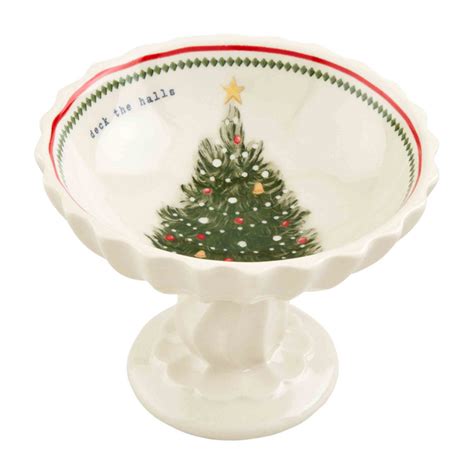 Santa Vintage Christmas Candy Dish Mud Pie