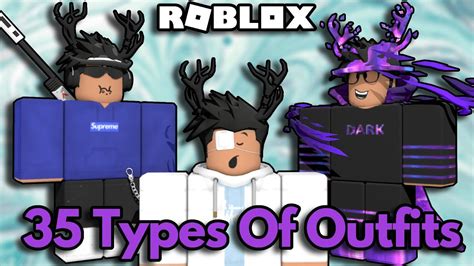 Types of Roblox Players Outfits - YouTube