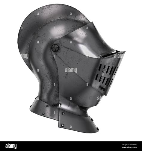 Medieval Knight Armet Helmet Stock Photo Alamy