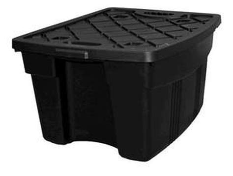 Incredible Solutions 27500 27 Gallon Black Tough Box Storage Tote At