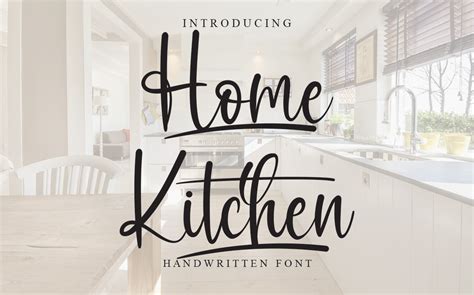 Home Kitchen Font By Garcio · Creative Fabrica