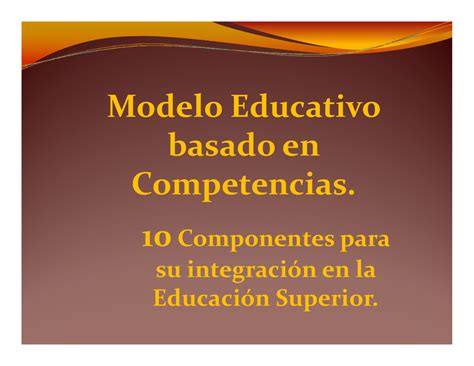 Modelo Educativo Basado En Competencias