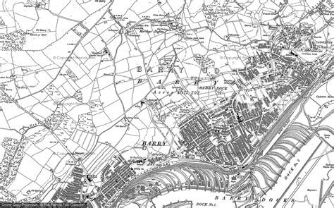 Historic Ordnance Survey Map Of Barry 1898 1915