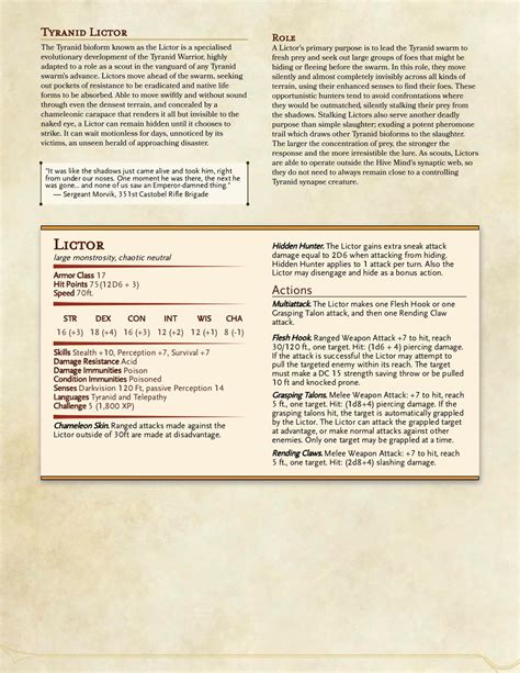 Pin By Luke Skywalker On Rpg Stuff Tyranids Dnd Stats Dnd Monsters