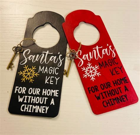 Santas Magic Key Santa Door Hanger Christmas Magic Etsy