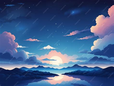 Premium AI Image | Cobalt Night Dreams A View to the Night Sky with