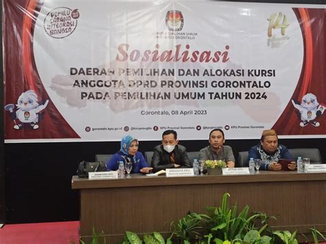 Kpu Provinsi Gorontalo Gelar Sosialisasi Dapil Dan Alokasi Kursi Pada