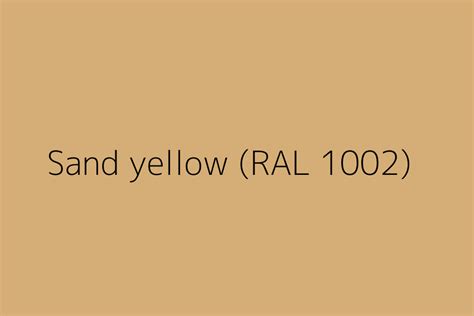 Sand Yellow RAL 1002 Color HEX Code