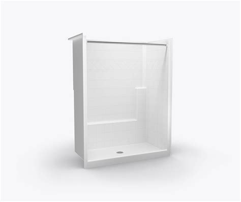 Xst Sh Ns Acrylx Alcove One Piece Shower With Center Drain In