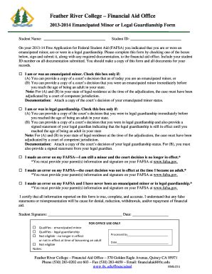 Fillable Online Frc Emancipated Minor Or Legal Guardianship Form