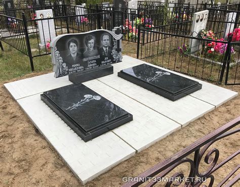 Ритуальные плиты из бетона под памятник на кладбище