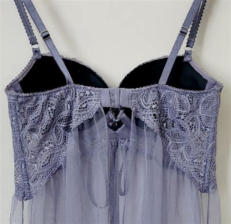 Victoria S Secret Lavender Laced Sheer Sexy Lingerie Gem
