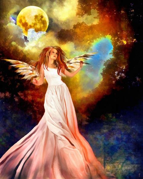 Dance Of The Autumn Angel Angel Wall Art Angel Painting Angel