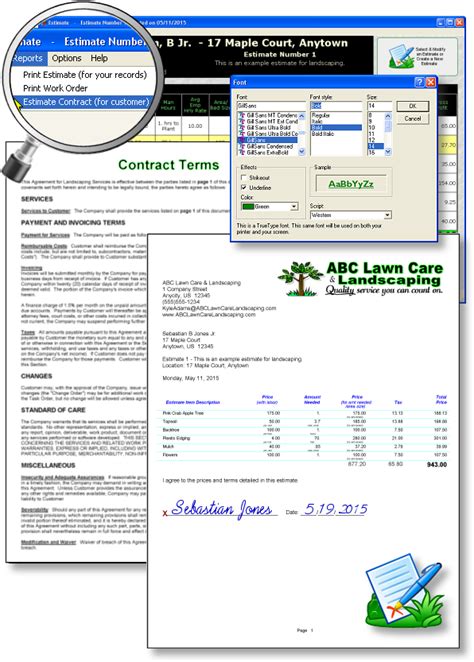 Irrigation Invoice Template