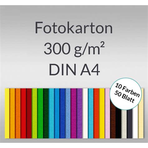 Fotokarton Din A Blatt In Farben