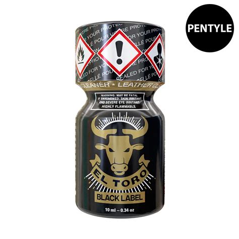 Poppers Pentyl El Toro Black Label 10 Ml Poppers Mistersmoke