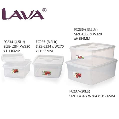 Lava Multipurpose Food Container Rectangle Container Multipurpose