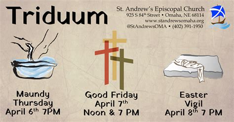 Holy Week Triduum Worship - St. Andrews Episcopal Church Omaha