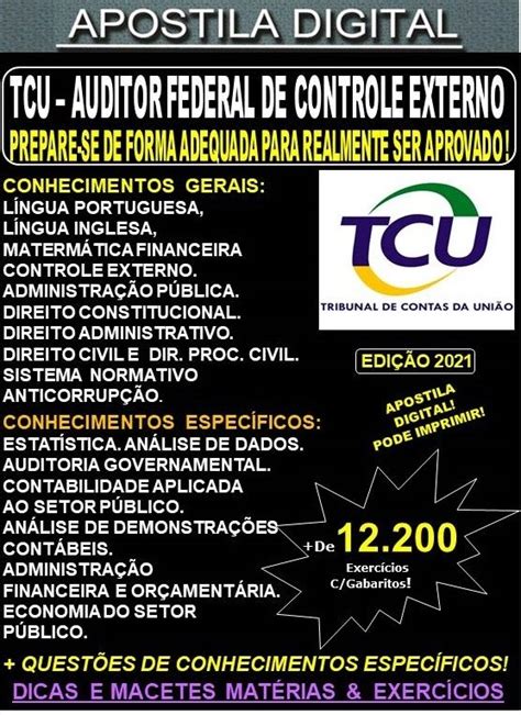 Apostila TCU Auditor Federal De CONTROLE EXTERNO Teoria 12 200