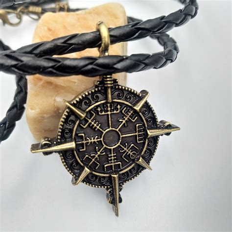 Viking Jewelry Viking Vegvisir Compass Rune Necklace Pendants Odin