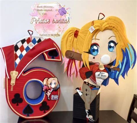 Piñata harley quinn Piñatas Piñatas faciles Manualidades