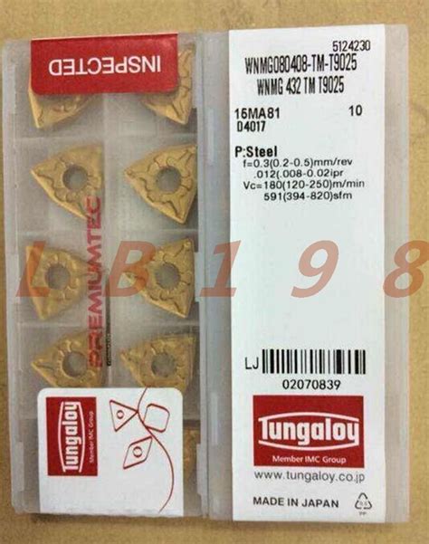 10PCs NEW Tungaloy CNC Blade WNMG080408 TM T9025 EBay