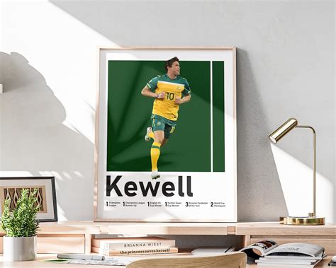 Printable Harry Kewell Poster With Football Titles Socceroos Team Wall