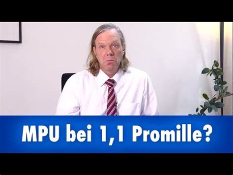 MPU Ab 1 1 Promille Alkohol Am Steuer YouTube