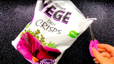 Vege Deli Crisps Tasty ASMR Satisfying Unboxing Chips Tasty Foods