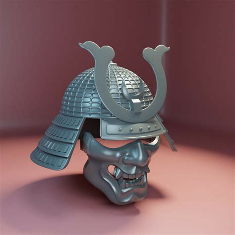 Stl File Japan Samurai Helmet Mask 🇯🇵 ・3d Printer Design To Download・cults