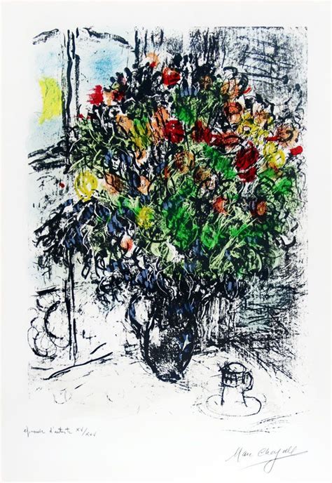 Marc Chagall The Red Bouquet 1969 Marc Chagall Chagall Chagall