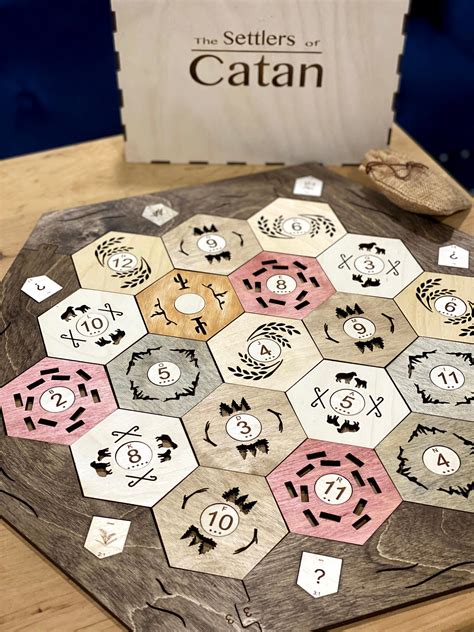 Custom Wood Catan Board Stained & Hand Painted | Etsy