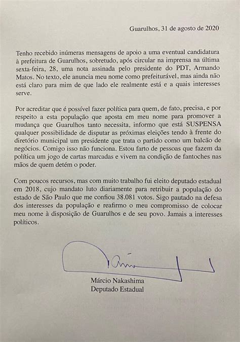 Deputado Nakashima suspende candidatura à Prefeitura por causa de