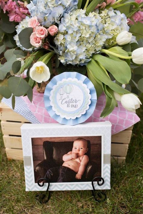 Kara S Party Ideas Up Up Away Hot Air Balloon St Birthday Party Kara S Party Ideas