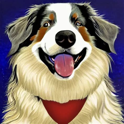 Australian Shepherd In The Court Of The Crimson King Stable Diffusion