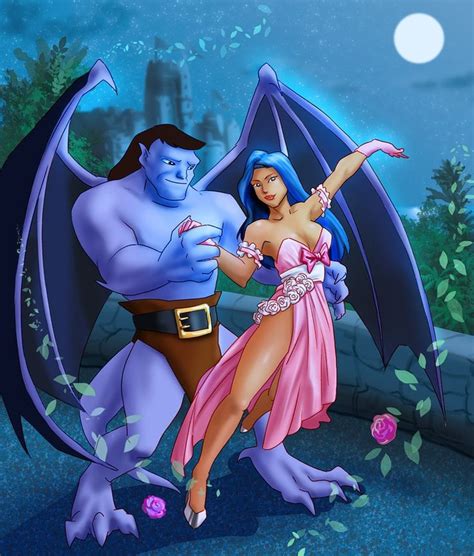 Goliath And Elisa Disneys Gargoyles Artwork วอลเปเปอร์ดิสนีย์