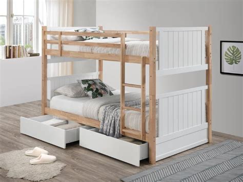 Myer King Single Bunk Bed with Storage | Hardwood Frame