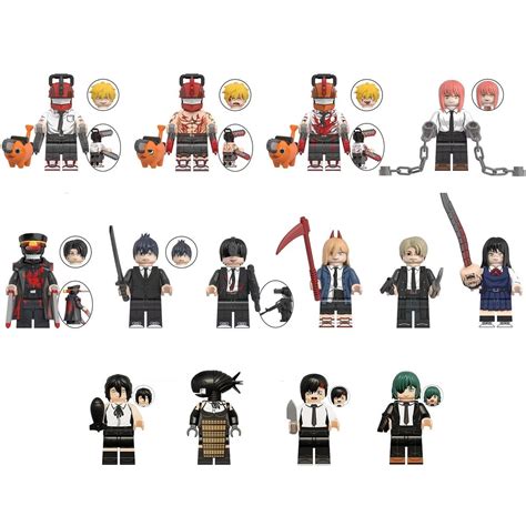 Pcs Chainsaw Man Minifigures Collection Denji Makima Power Reze Asa