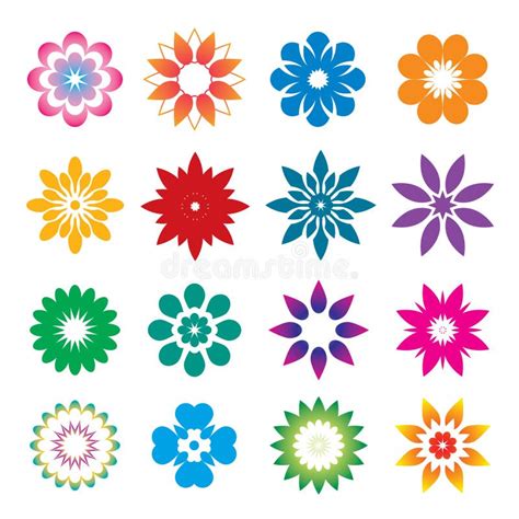 Geometric Flowers Seamless Pattern Stock Vector Illustration Of