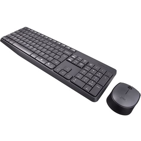 Teclado e Mouse Logitech MK235 Sem Fio Resistente à Água Preto PATOLOCO