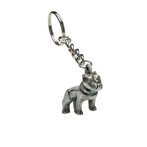 Silver Hood Ornament Keychain Mack Trucks