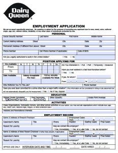 Dairy Queen Application Pdf Amulette