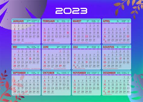 Design Calendar For Complete Indonesian National Holidays And