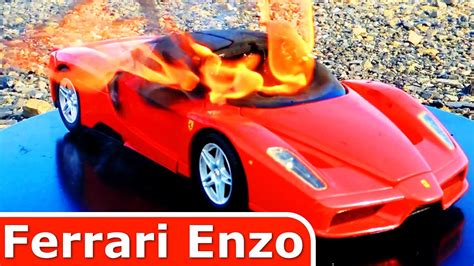 Ferrari Enzo On Fire Its Burning Its Just A Diecast Model Toy Car