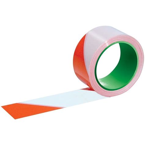 Ruban rubaplast biosourcé rougeblanc 100m x 50mm lot de 10 rouleaux