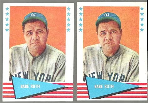 1961 Fleer 75 Babe Ruth Yankees