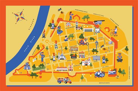 INTRAMUROS WALKING TOUR MAP on Behance