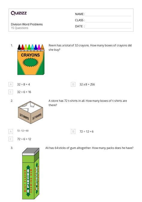 50 Division Word Problems Worksheets For 5th Class On Quizizz Free And Printable